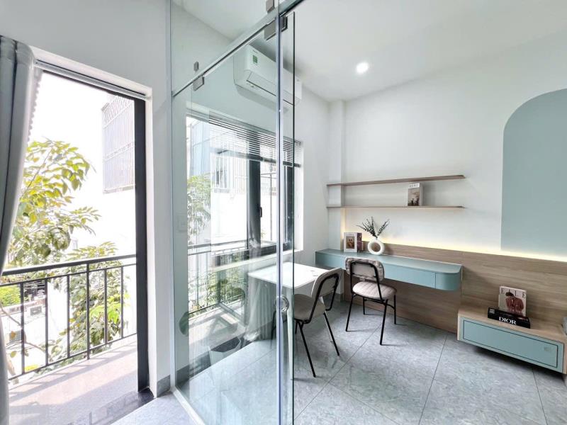 1pn ban công đường số 79 tân quy q7 | vách kính hiện đại | thiết kế siêu đẹp | gần lotte, tdtu, rmit - 2