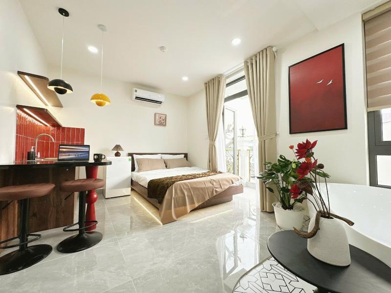 Khai trương ch mới 100%, style homestay gần vlu cs3, hầm xe rộng, thang máy đảm bảo pccc