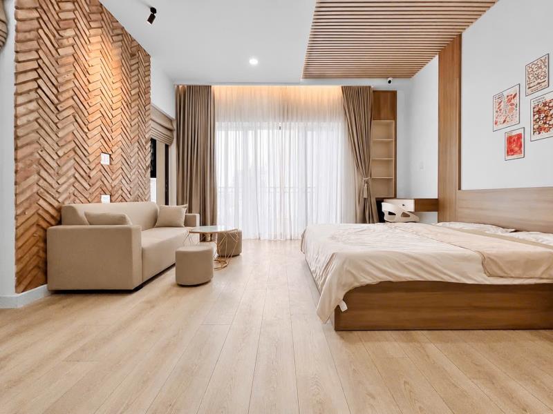 Cho thuê căn hộ 1pn 60m², ban công kính siêu rộng, tách bếp riêng – nguyễn văn trỗi, phú nhuận | gần quận 1, quận 3 & sân bay
