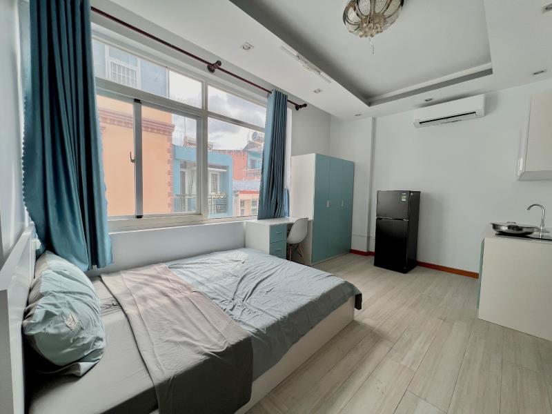 Cho thuê phòng studio view kính cực đẹp - full nội thất | ngay chợ phạm văn hai, học viện hàng không