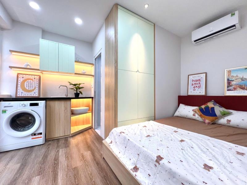 Cho thuê căn hộ 35m2 - full nội thất – cửa sổ lớn – có máy giặt riêng – giáp quận 1 - Ảnh 2