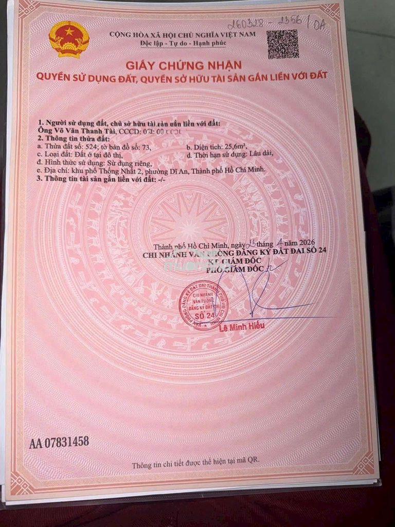 Cần bán nhà sổ hồng riêng phường dĩ an bình dương - 3