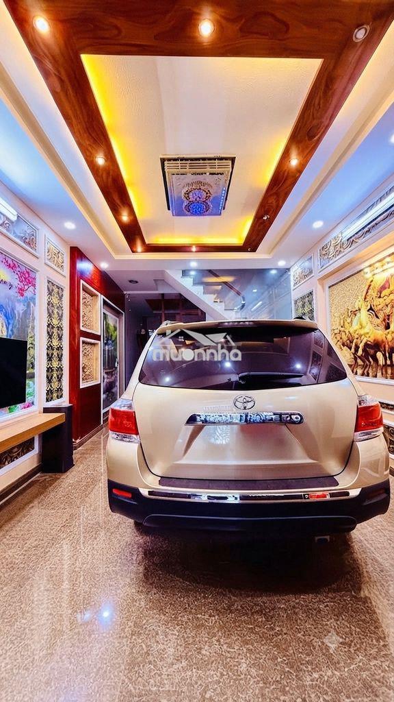 Ngang 4.7m - 75m² - 4 tầng - hẻm xe hơi tránh - phan huy ích - 10p ra