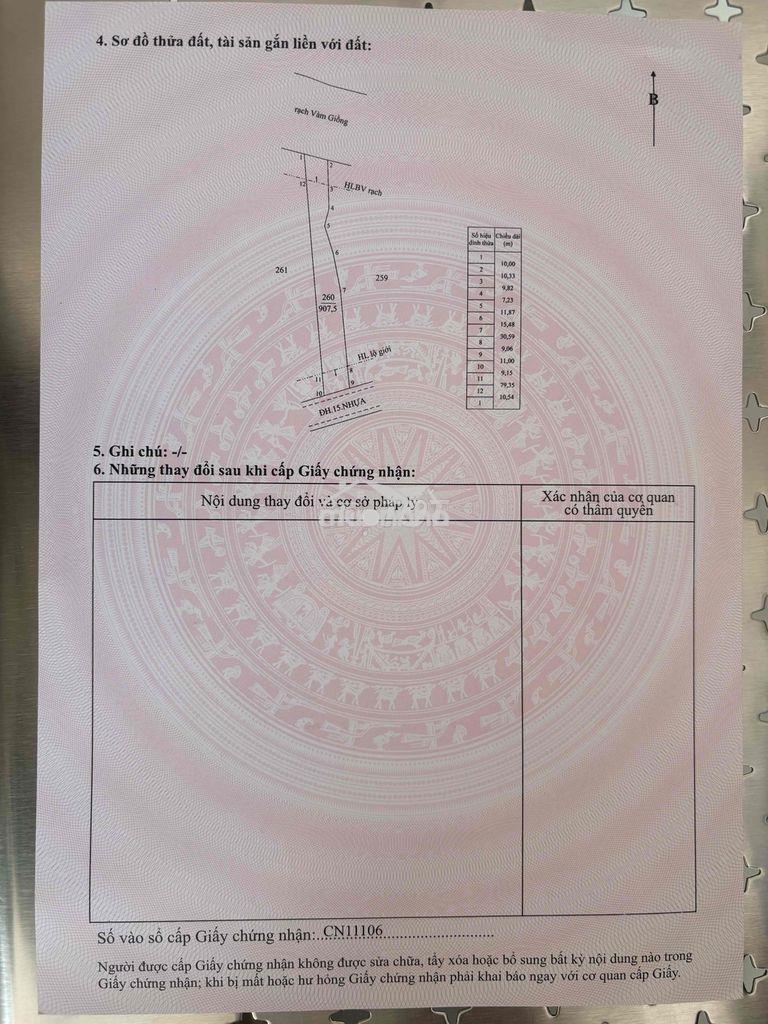 Bán đất mặt tiền đường nhựa hl15 phú thành - 907m² (có 100m² thổ cư) -