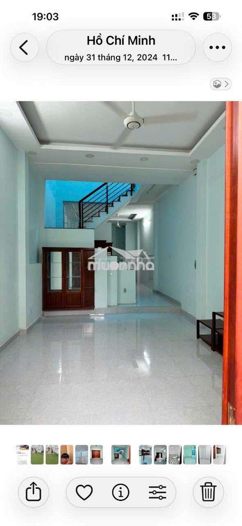 Cần cho thuê nhà p đht.đường  nvq .dt 4,3 x18 .1 rrệt 1 lầu 3pn 2ws