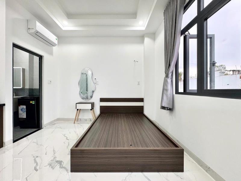 Phòng trọ studio ban công, full nội thất, khu vực tân phú, gần đại học văn hiến, công thương