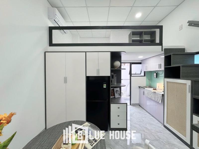 Cho thuê căn hộ duplex ban công - full nội thất | đi bộ 2’ qua đại học văn hiến