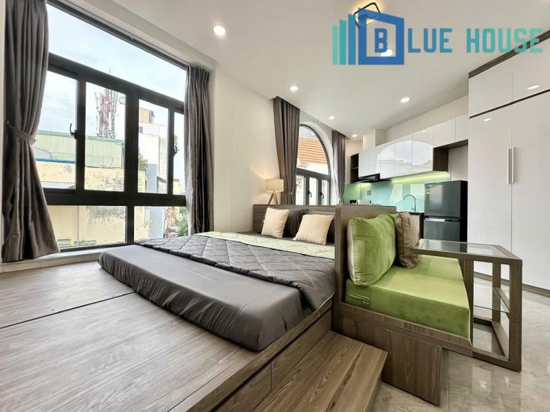 Cho thuê căn hộ studio cửa sổ vòm lớn võ thị sáu quận 3 gần công viên lê văn tám full nội thất - Ảnh 3