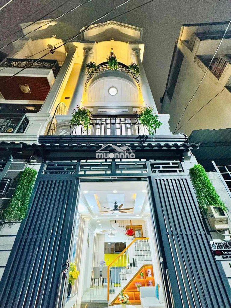 Nhà full nội thất 3,6x10,5m 2lầu (3pn 3wc) hẻm 3,5m. quang trung