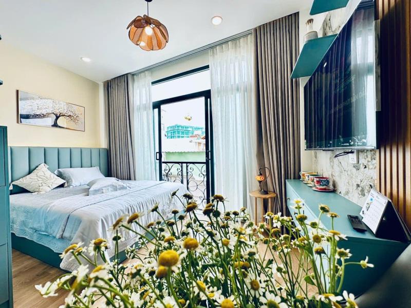 Cho thuê căn hộ 1 phòng ngủ full nội thất cao cấp ban công cửa sổ trời tân hưng quận 7 - Ảnh 4
