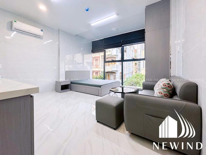 Studio ban công full nội thất tân quy quận 7 gần lotte mart – máy giặt riêng, không gian thoáng sáng, tiện nghi, gần rmit tdtu ufm - Ảnh 2