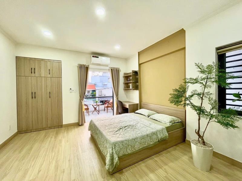 Cho thuê căn hộ 1 phòng ngủ full nội thất giáp q1 – ban công lớn đường lê trực, bình thạnh