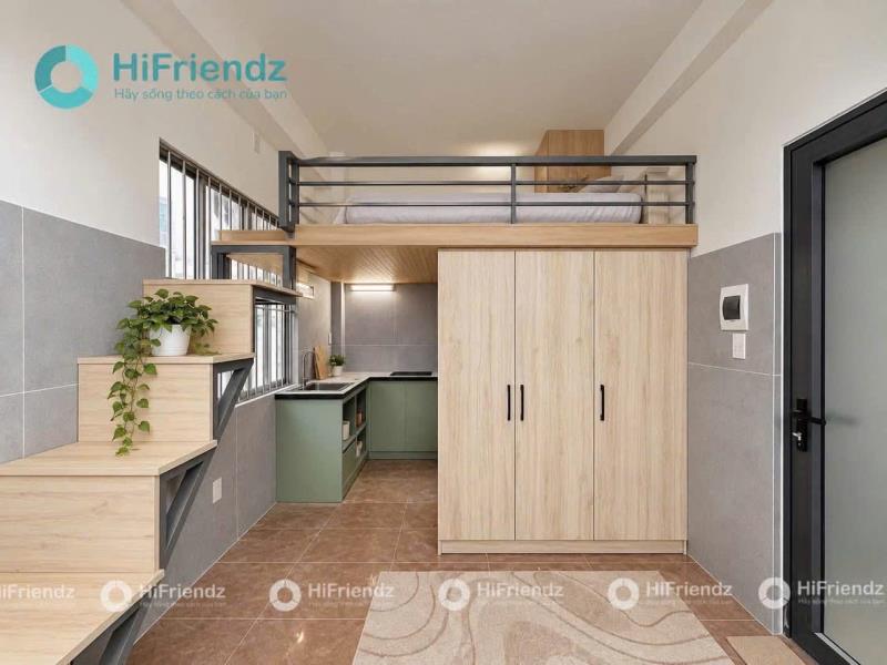 Cho thuê căn hộ gác lửng, cửa sổ lớn thoáng, full nội thất  phan xích long, phú nhuận gần q1, q3