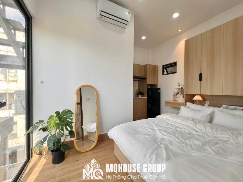 Nguyễn kiệm, p hạnh thông, gv studio cửa sổ,  full nội thất tone gỗ hiện đại gần cv gia định