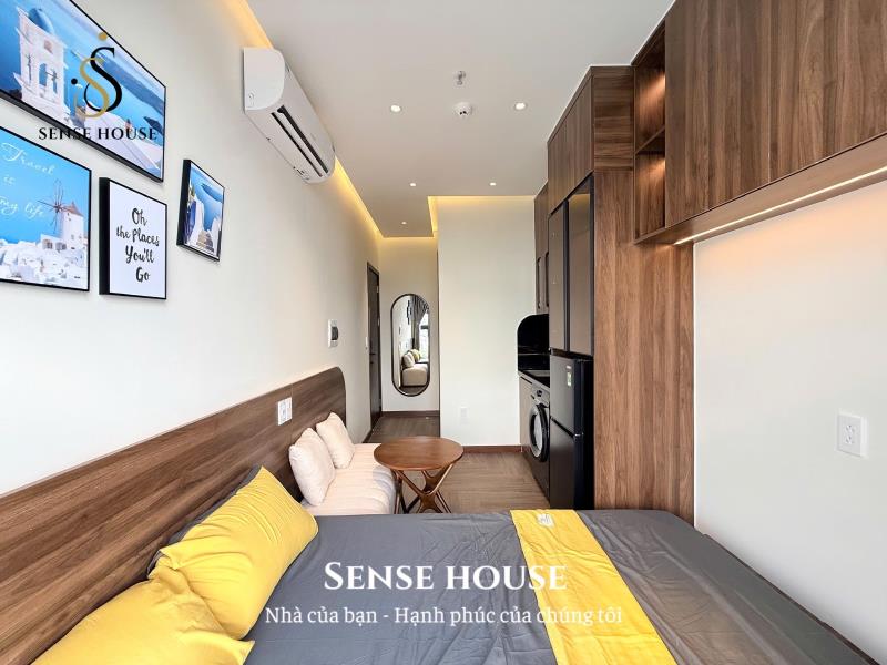 Căn hộ mới, tone gỗ, layout studio cửa sổ trời, có máy bơm khí tươi, nội thất cao cấp - Ảnh 4
