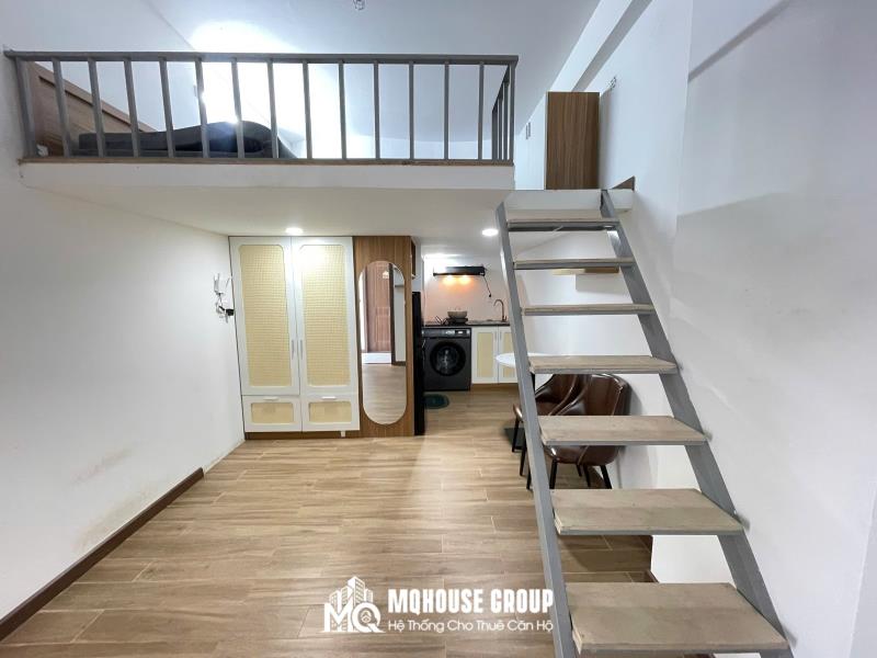 Duplex gác cao máy giặt riêng thang máy hầm xe view sông thoáng mát gần đh văn lang - đh công nghiệp