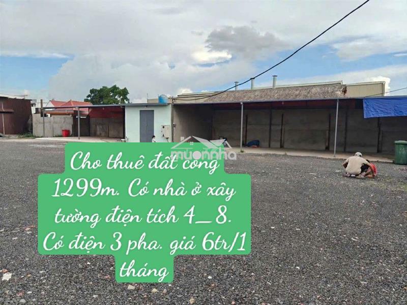 Cho thuê đất công 1299m có nhà ở + đường kênh trung ương vĩnh lộc b