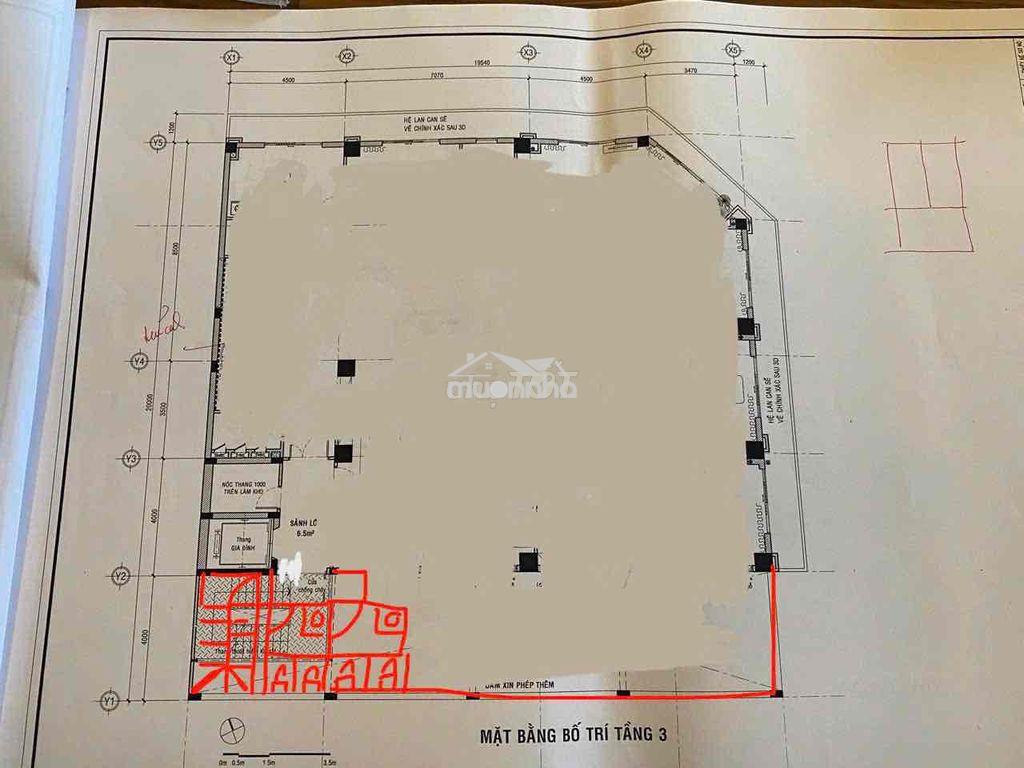Cho thuê vp nguyễn gia trí 380m2 sàn suốt không cột ban công thoáng - Ảnh 4