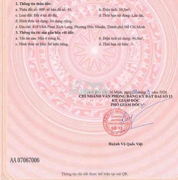 Bán nhà chính chủ hẻm 419/5/6a phan xích long,p. phú nhuận,tp.hcm