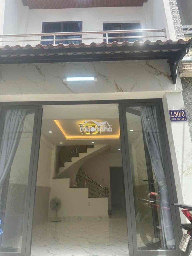 Nhà bán cư xá phú lâm a quận 6 trệt 2 lầu 3.5x10m nhà đẹp