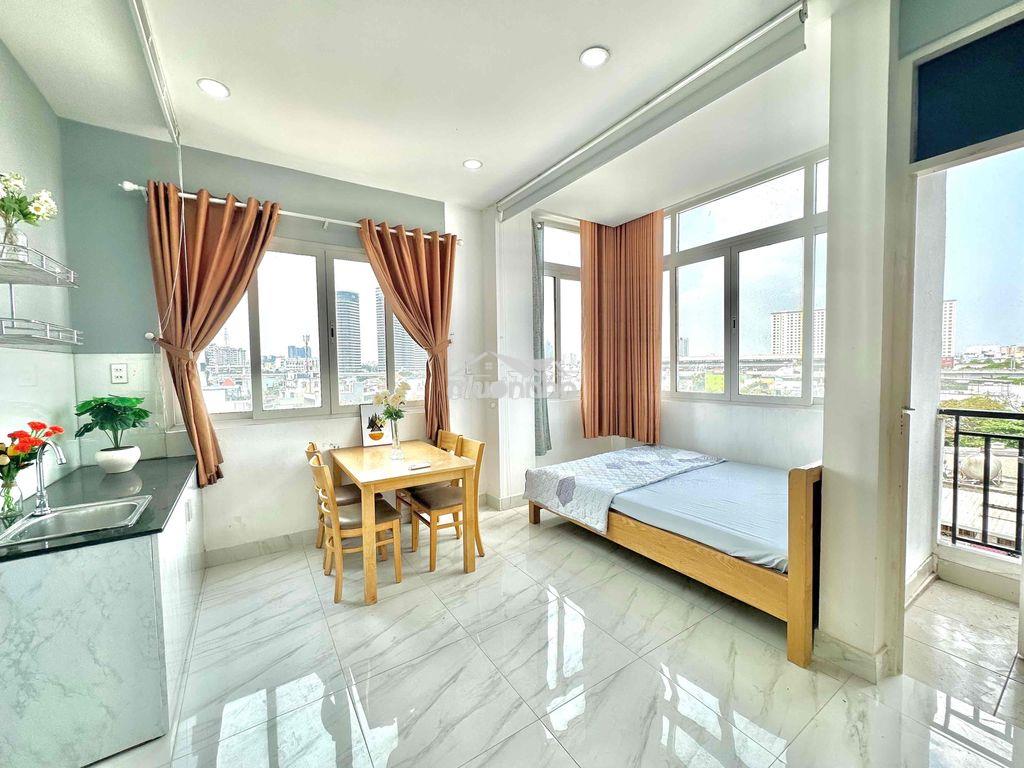 Phòng nguyễn hữu cảnh ban công full nội thất gần vinhome - Ảnh 2